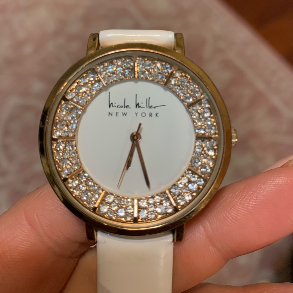 Nicole Miller Watch White Band